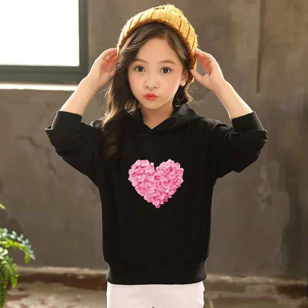 Petals heart-shaped, Children's Tops and bottom, Girls, Boy age 3-12, Toddle, clothing.
