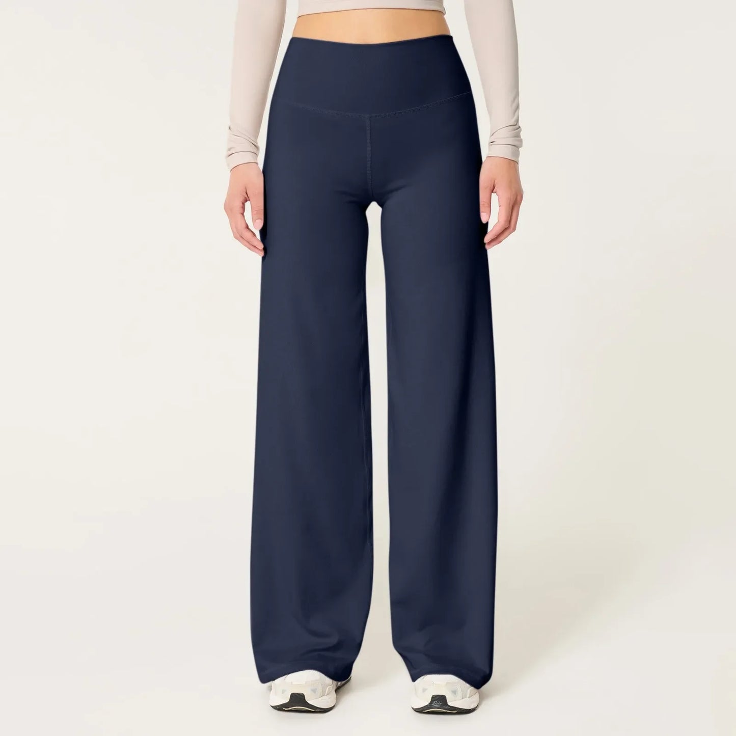 Casual Clothes Yoga Pants For Women High Waist Workout Leggings Stretchy Pants With Pockets Solid Soft Sweatpants For Women