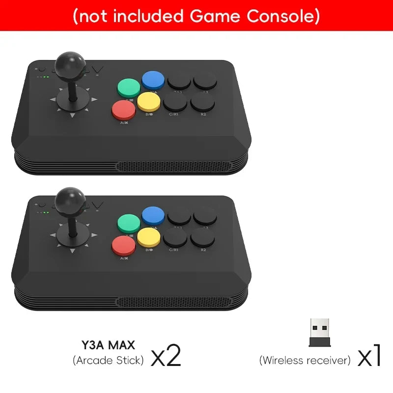 DATA FROG Wireless Fighting Game Arcade Joystick Controller for Retro Game Console, PC/Android/iOS Home Arcade Stick Keyboard