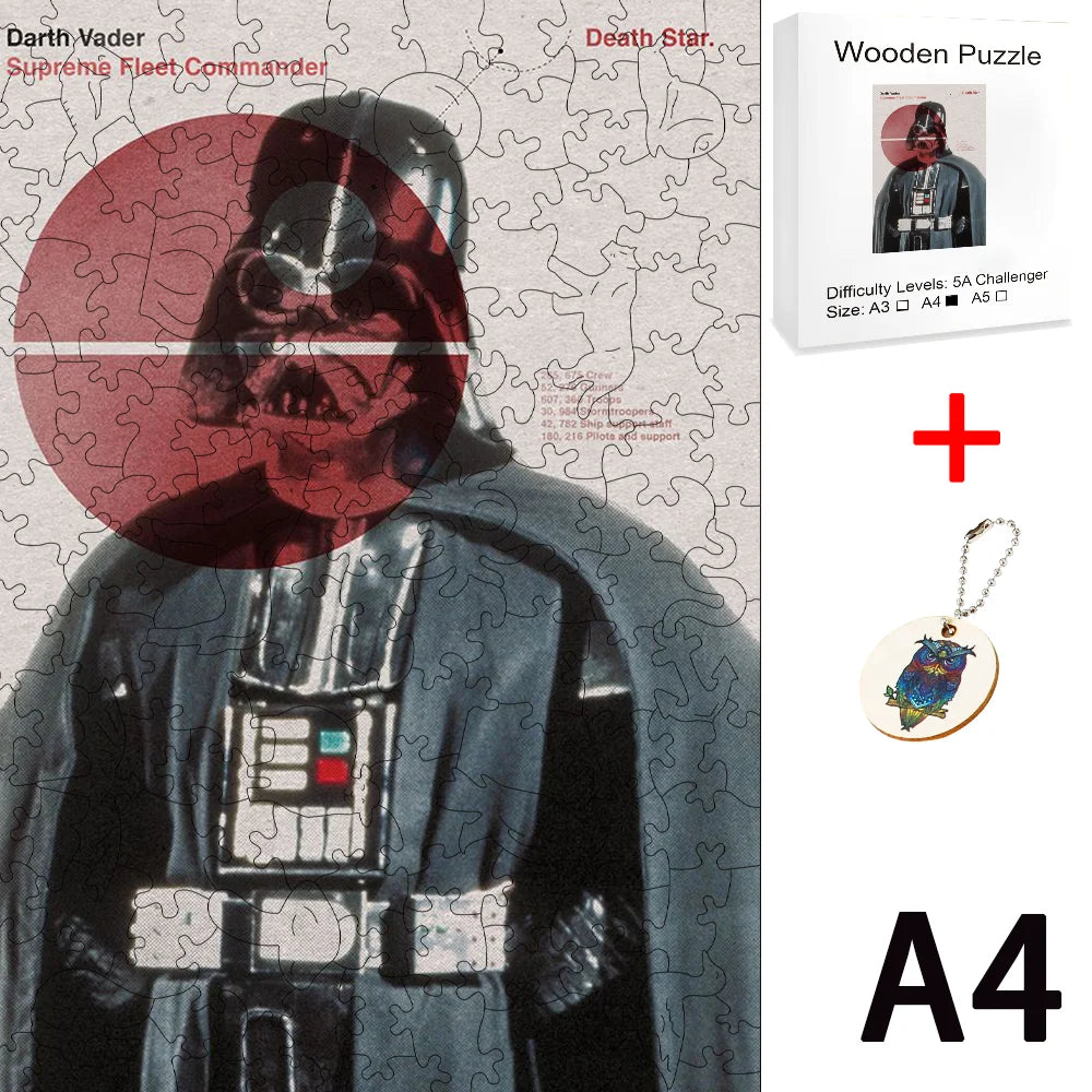 Star Wars Wooden Puzzle Board Games for Children Hobby Jigsaw Table Game Craft Toys Diy Fidget Christmas Building Blocks Model