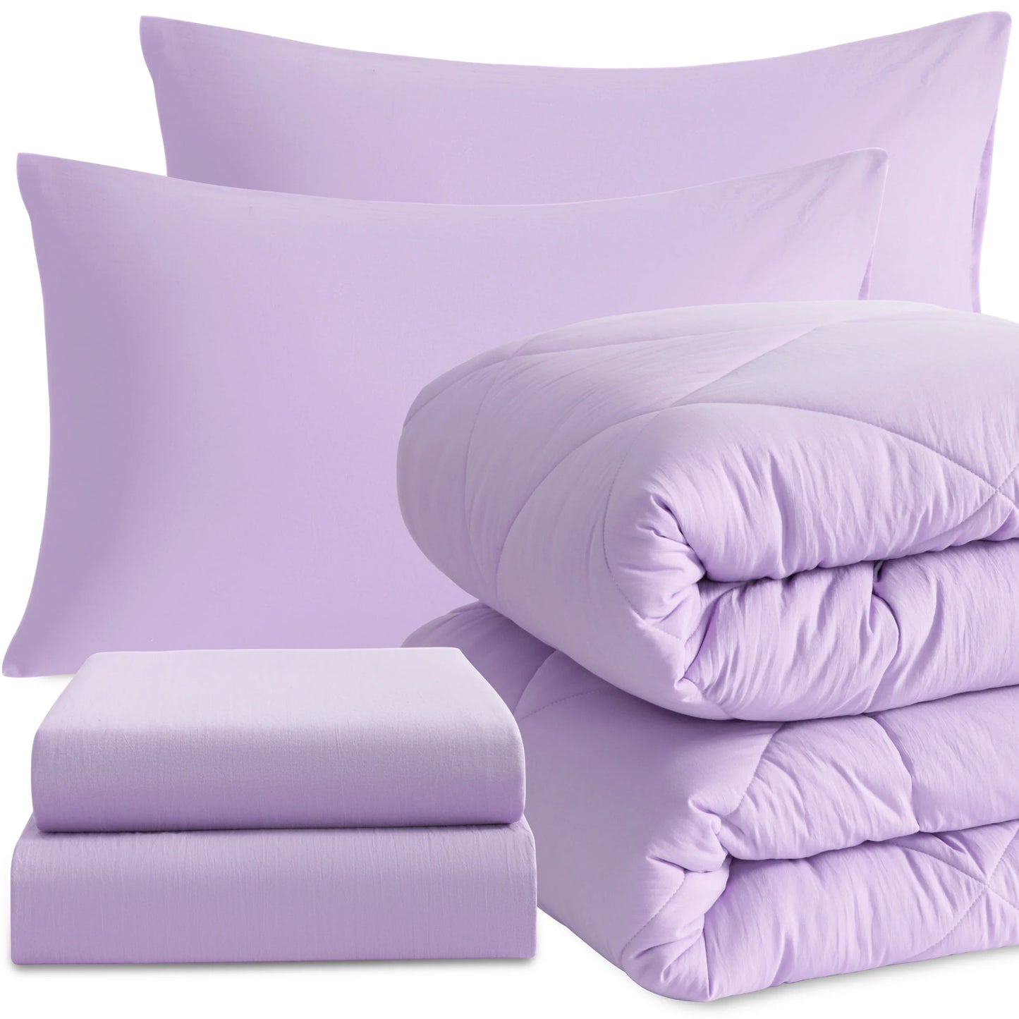 Comforter Set Includes Fitted Sheet, Top Sheet and Pillowcases