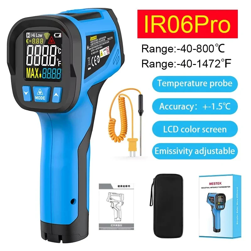 50 to 800 Degree Mestek Digital Infrared Thermometer Laser Temperature
