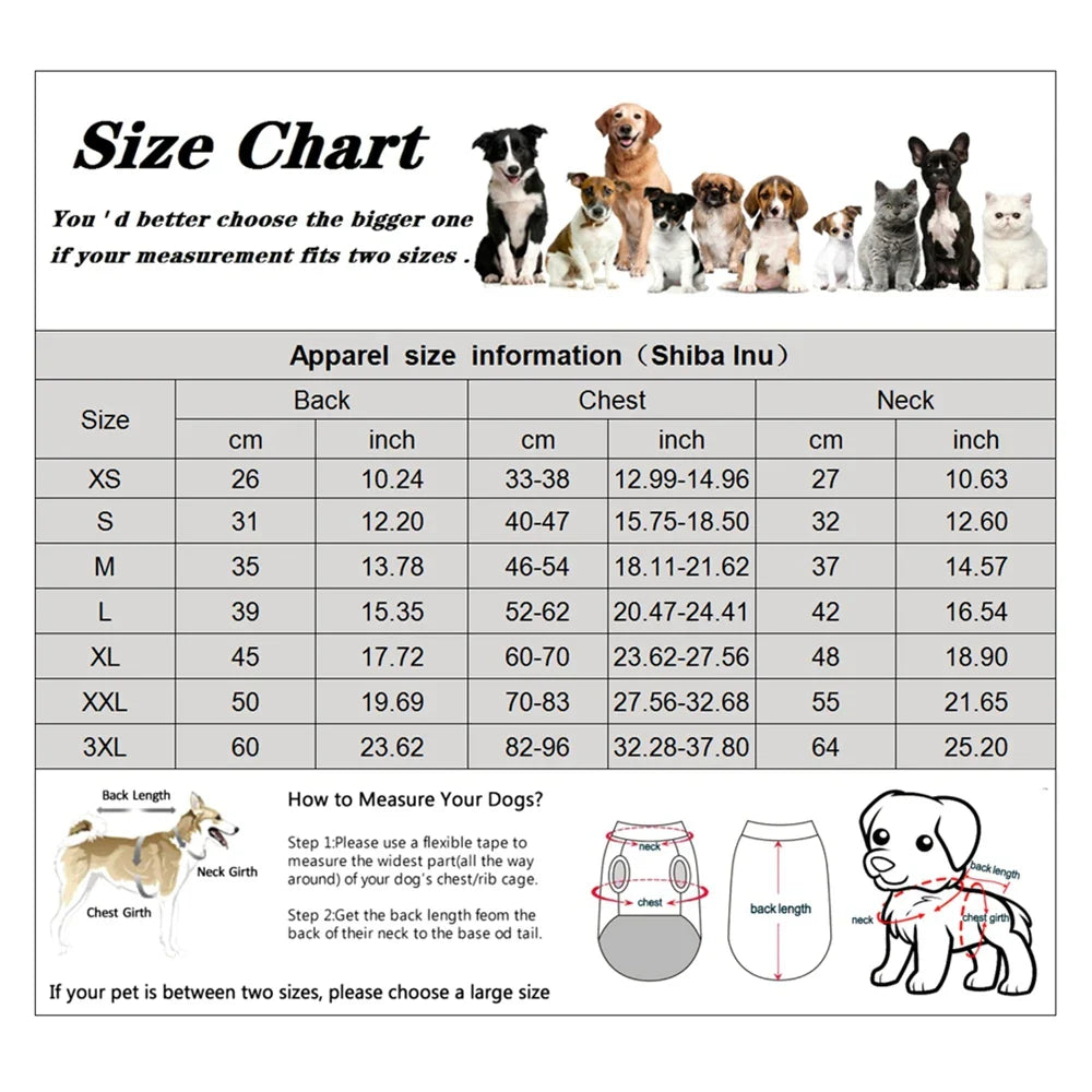 Warm Winter Pet Dog Clothes Waterproof Vest Coat For Puppy Small Medium Large Dog Pet Snow Skiing Outfits Costumes Clothes