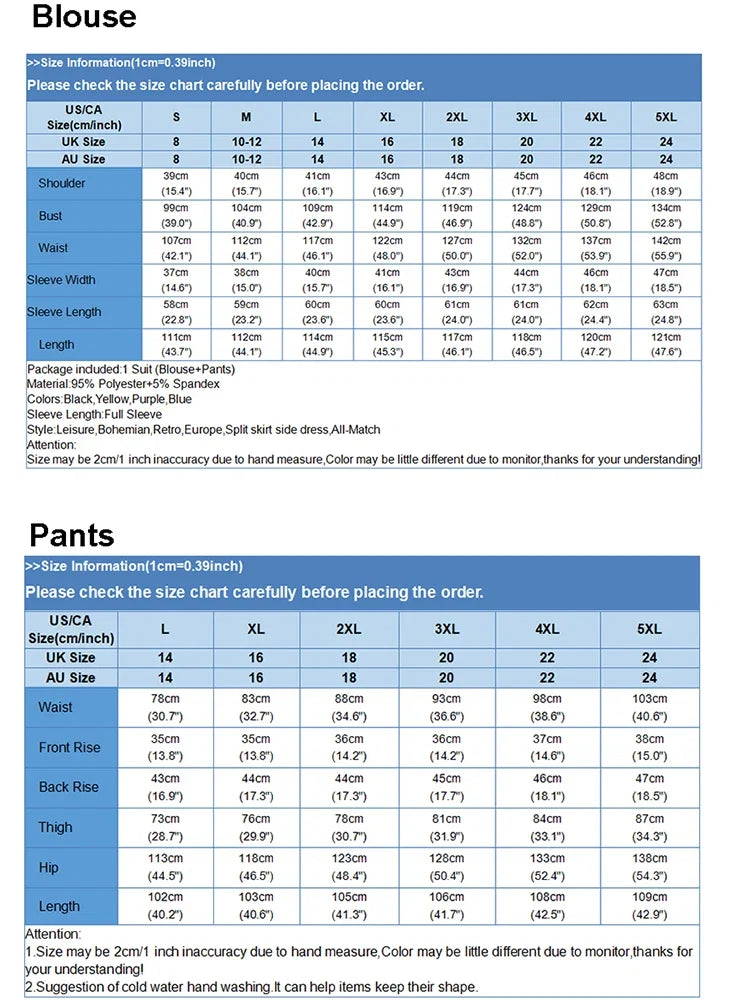 ZANZEA Fashion Autumn Long Sleeve Shirt 2PCS Women Suits Matching Sets Solid Loose Pant Sets Casual Wide Leg Trousers Oversized