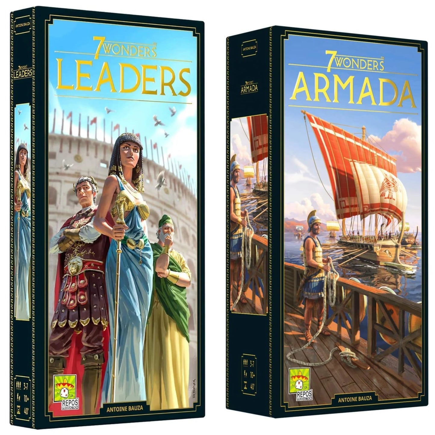 7 Wonders Leaders Board Game Expansion (New Version) | Family Board Game | Adult Civilization Board Game | Game Night Strategy B