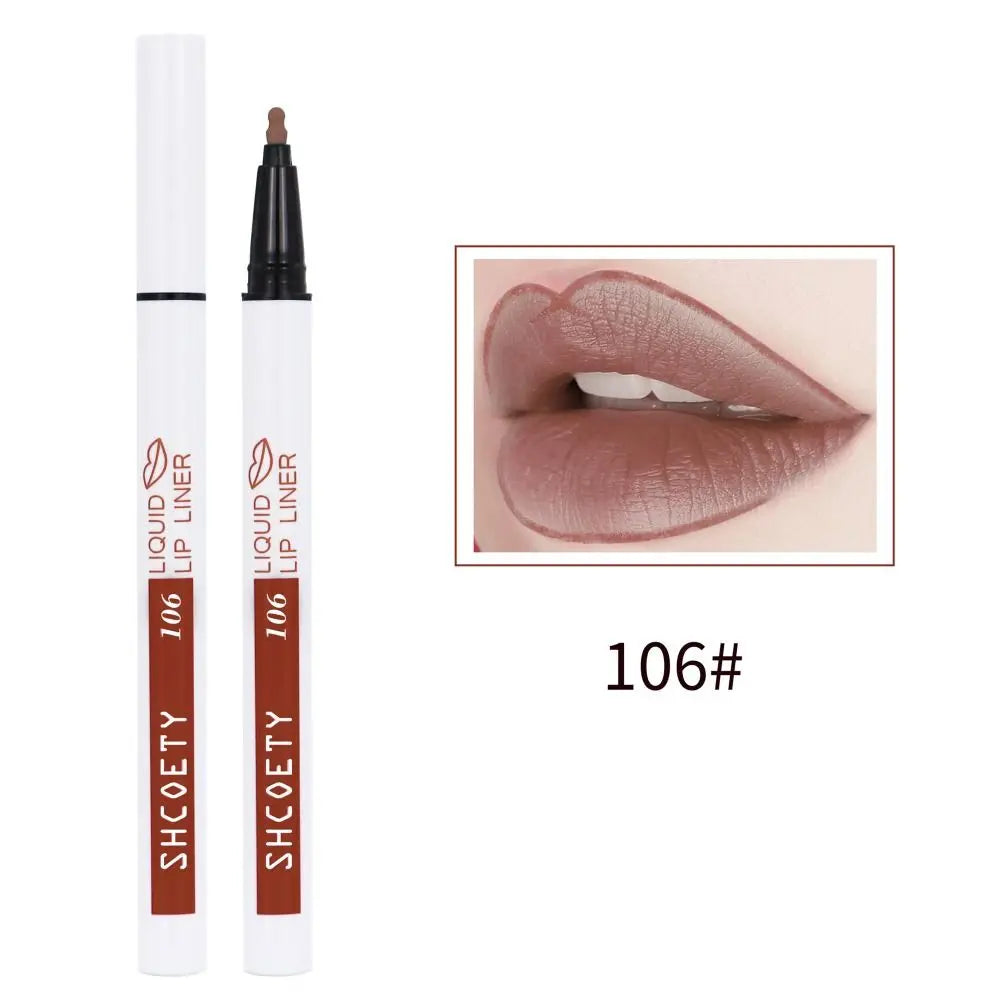 Long Lasting Lip Stain Marker Matte Nude Smudge Proof Natural Lipstick Pen Makeup Tool Quick Drying Liquid Lip Liner