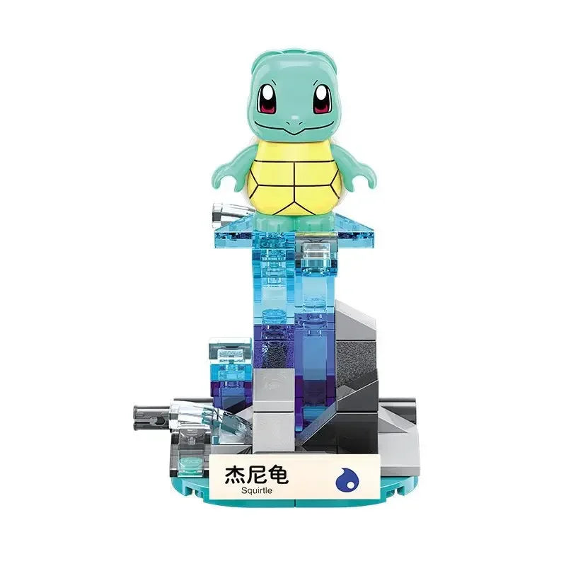 Music Box Rotation Pet Elf Building Block Compatible with Lego Pokemon Picchu Frog Seed Cartoon Toys Gifts