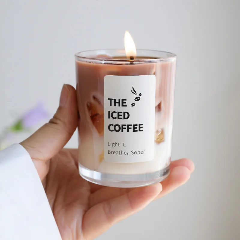 Jelly Wax Coffee Cup Aromatherapy Smoke Free Candles, Romantic Atmosphere Fragrance.