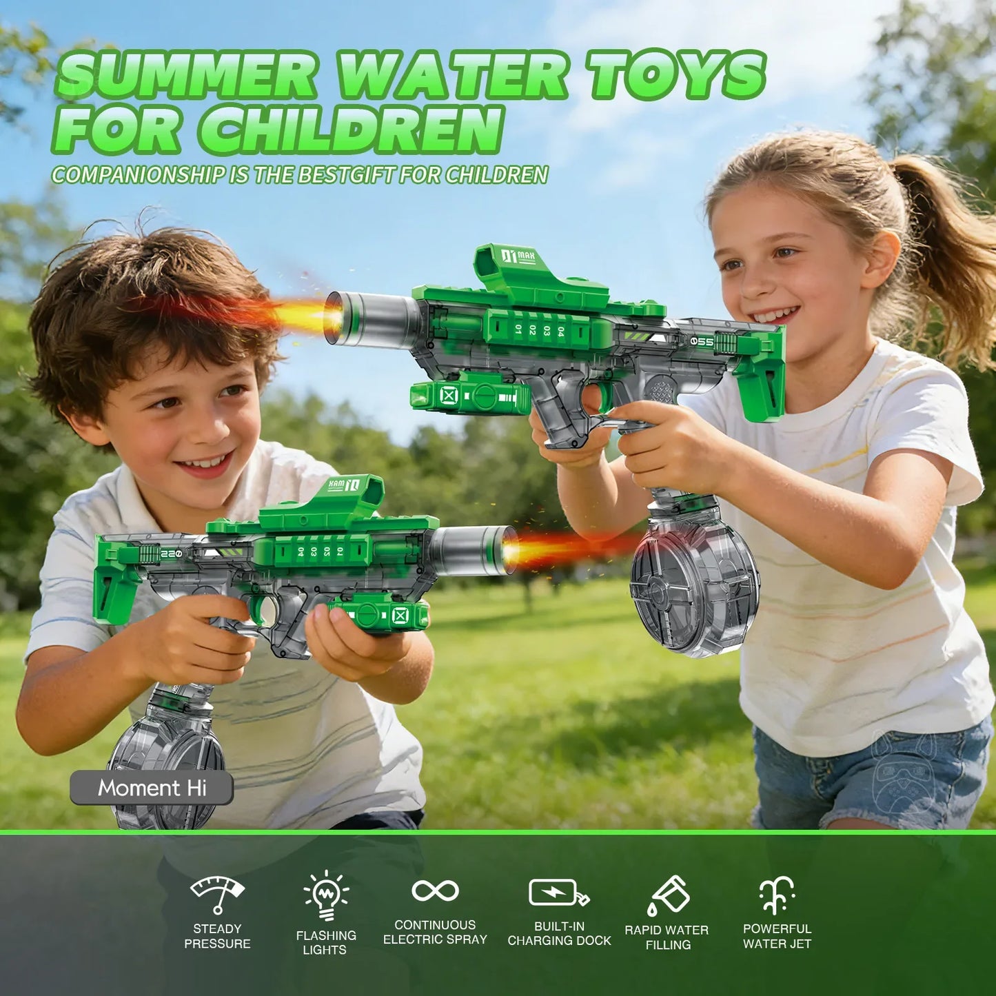 New MP5K Simulation Fire Electric Water Guns for Large Capacity Automatic Continuous Water Gun Adults Summer Outdoor Toys