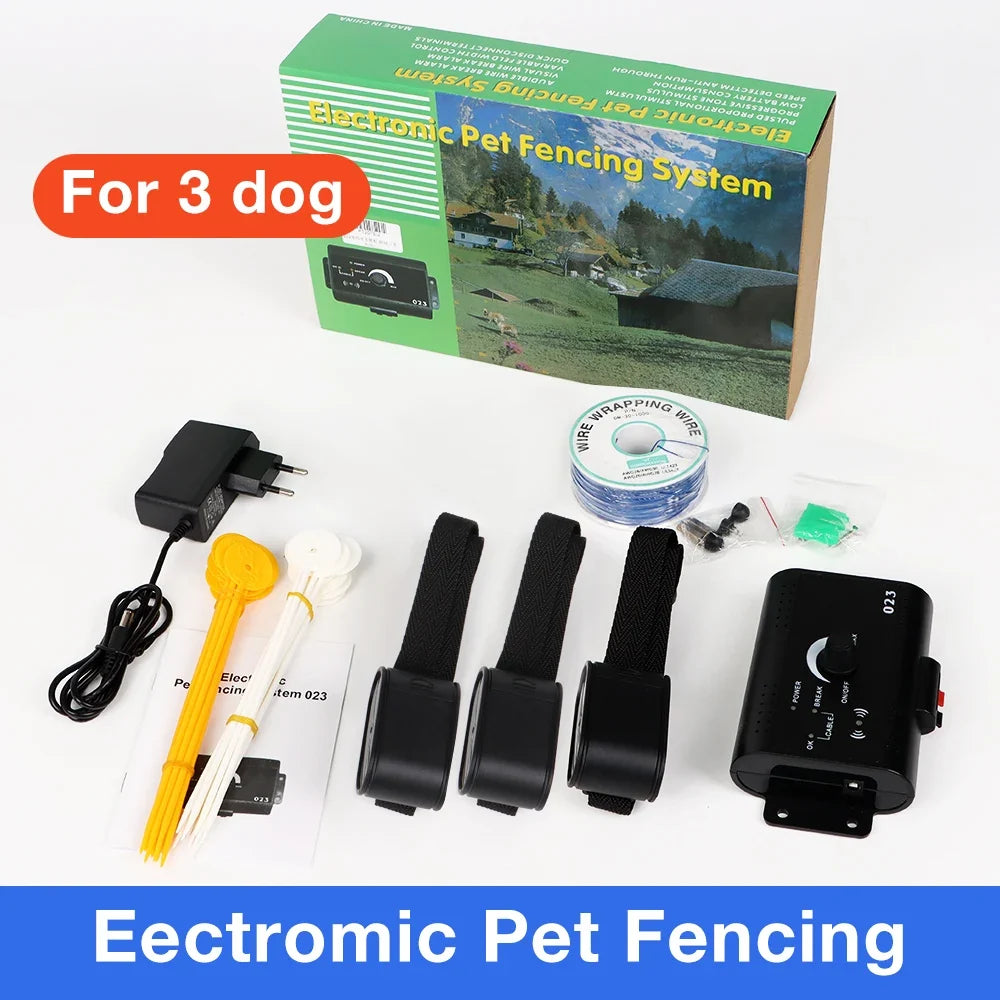 Upgraded Wireless Electric Dog Fence System Outdoor Dog Training Remote Control Beep Sound Shock Collar Electric Pet Fence