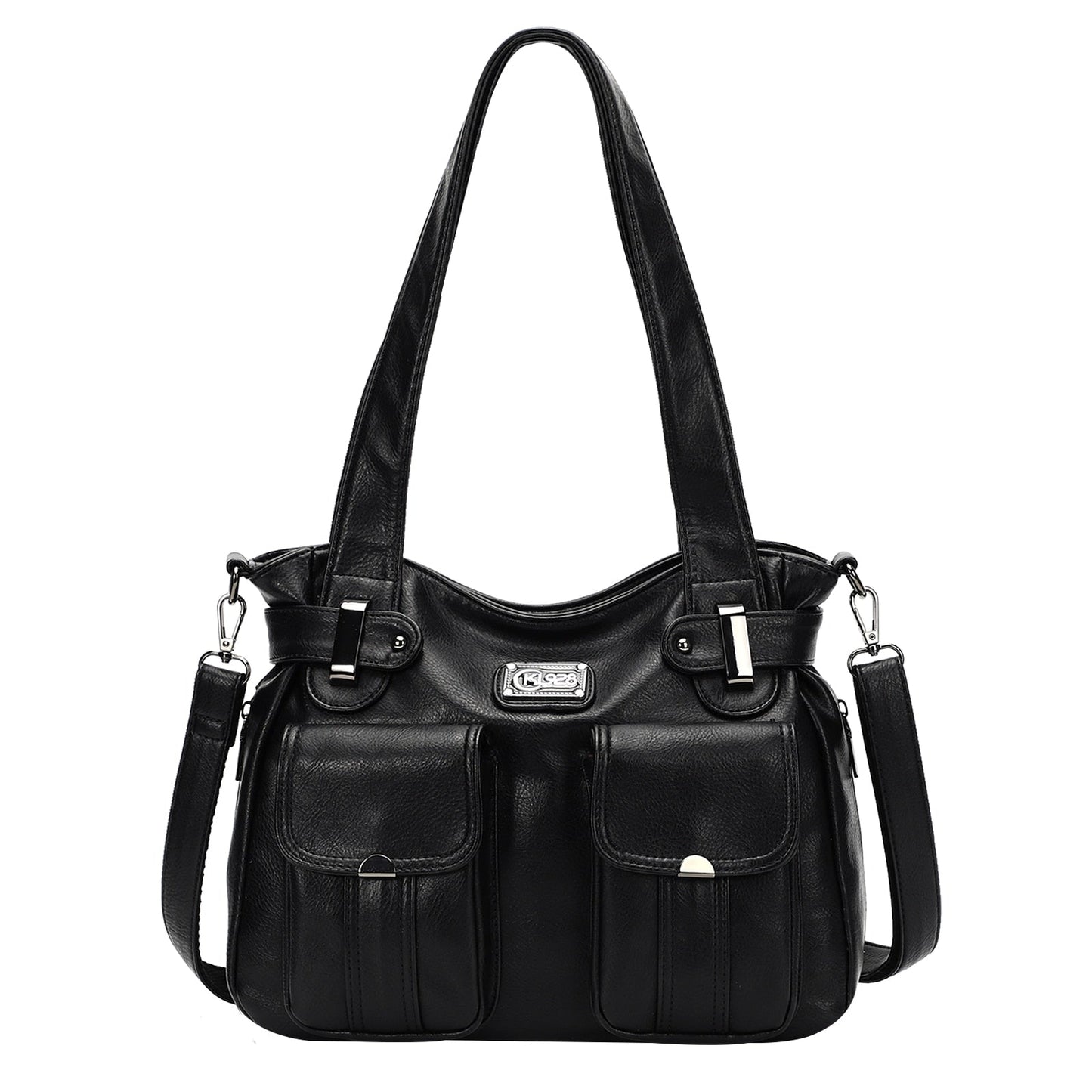 KL928 PU Leather Women Shoulder Bag Luxury Designer Tote Handbags Messenger Crossbody Bags Women's Large Capacity Shoulder Purse