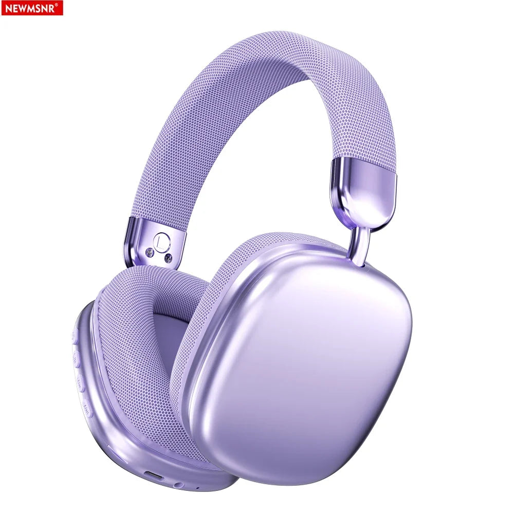Original 9D Surround Sound Headsets Metal Wireless Bluetooth Headphones with HD Mic Noise Reduction Gaming Earphones for iPhone