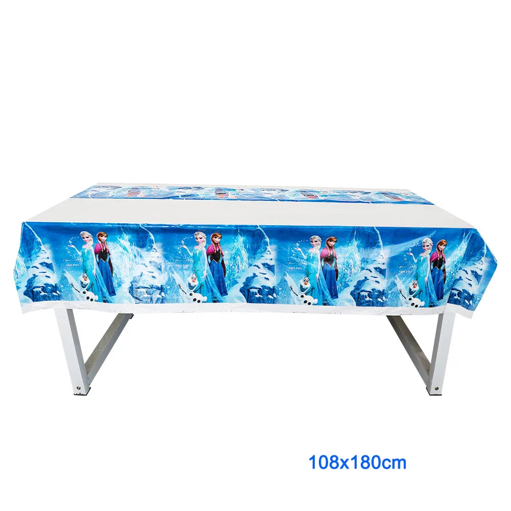 Frozen Anna Elsa Princess Birthday Party Decorations Balloon Disposable Tableware Party Supplies