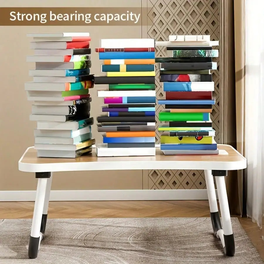 Foldable Laptop Desk with  Cup Holder and Tablet Slot