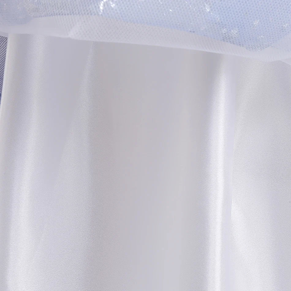 White Elsa Dress for Girls Children Princess Fancy Costume Party Carnival Dress Up for Girl Christmas Birthday Cosplay