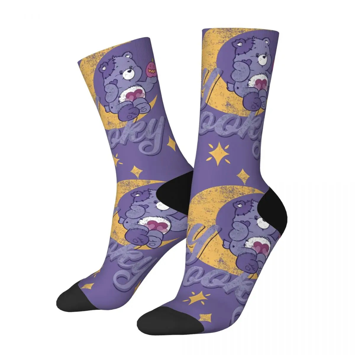 Autumn Winter Funny Unisex Care Bears Fall Halloween Harmony Bear Stay Spooky Socks Sweat Absorbing Soccer Socks