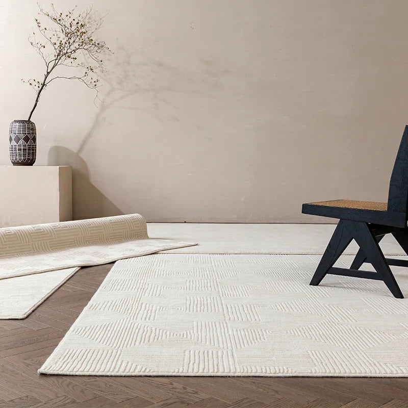 New Zealand Wool Living Room Carpet Solid Color Modern Area Rug Large Bedroom Carpets Home High Quality Floor Mat Nordic Rugs