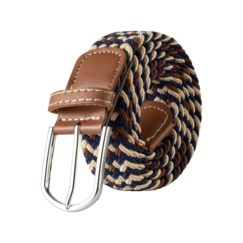 Black Female Casual Knitted Pin Buckle Men Belt Woven Canvas Elastic Expandable Braided Stretch Belts for Women Jeans Belts Belt