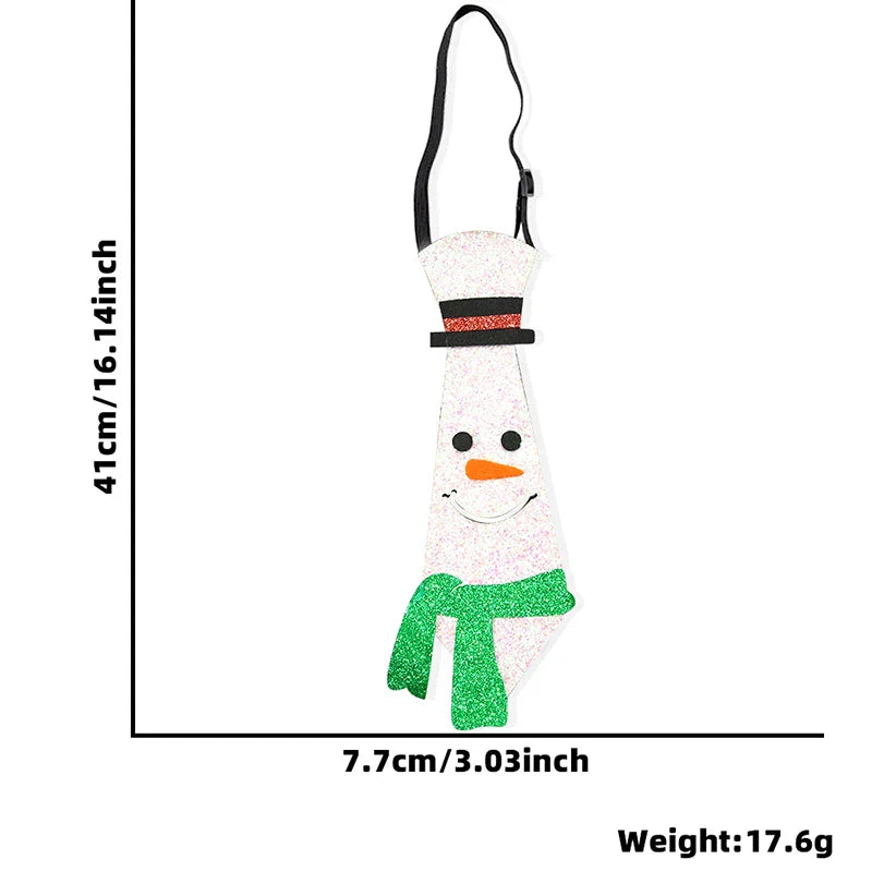 1PC 2024 Christmas Neckties Cartoon Christmas Ties For Boy Girl Santa Claus Party Kids Costume Accessories Christmas Decoration