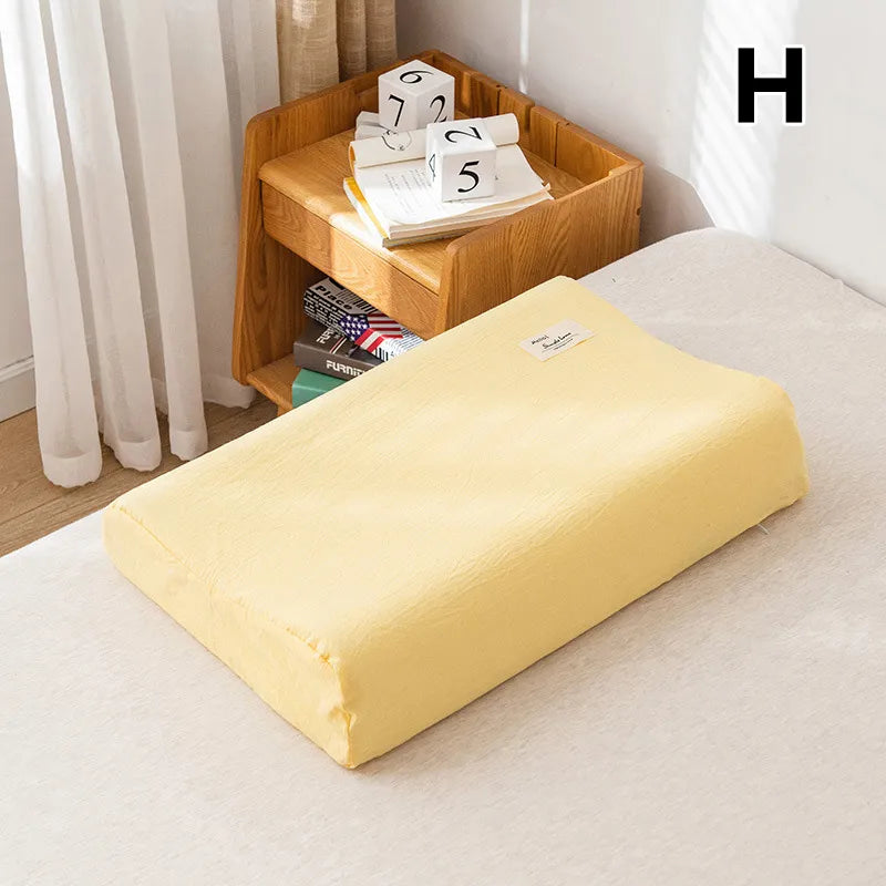1PC Pillow Case Contour Memory Foam Rebound Latex Pillowcase Cotton Pillow Cover Zippered