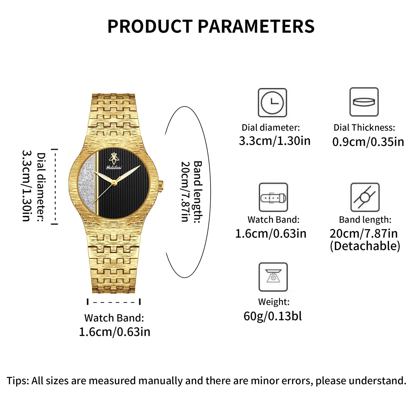 YaLaLuSi Brand 2024 Hot New Women's Watches Business Golden Sculpted Luxury Luxury Box Watch Remover Ion Gold Plating