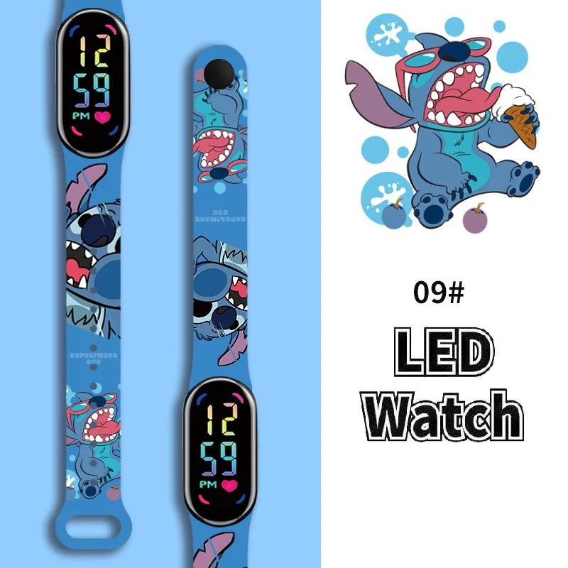 Stitch Children Watches Girls Waterproof Sport ,Touch Screen Watch Digital Clock Bracelet Gifts.