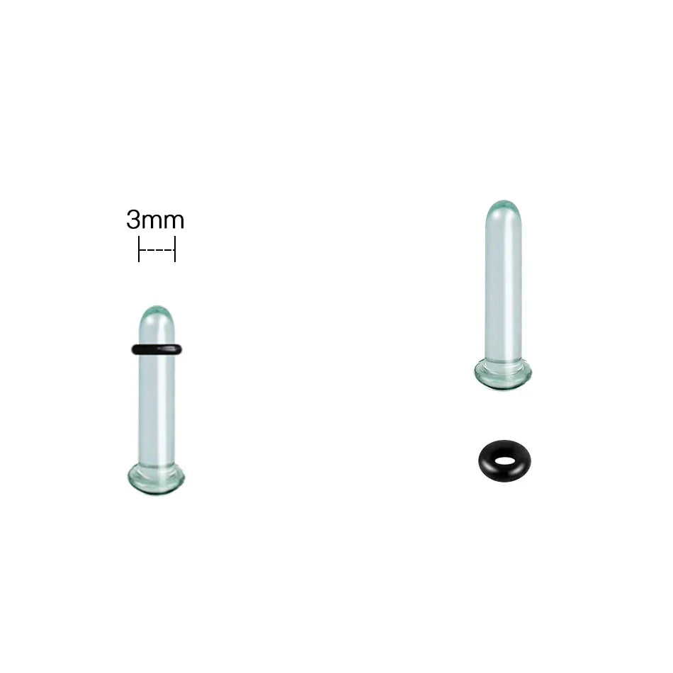 2pcs Glass Ear Gauges Stretching Kit Short Taper Expander 1.6-16mm