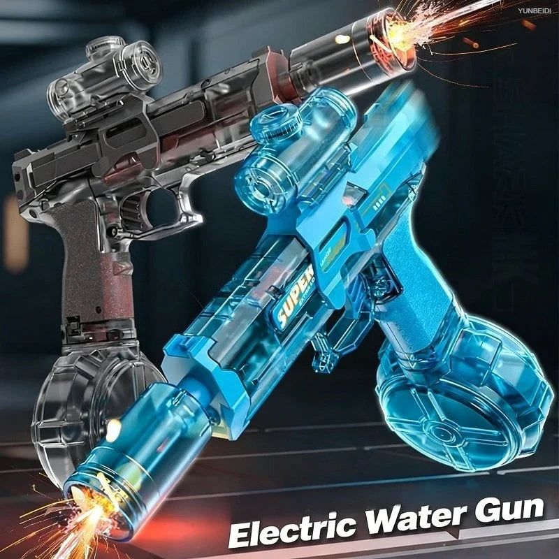 M416 Electric Water Gun Fully Automatic with Flash, High-speed Continuous Shooting Summer Outdoor Toy Water Gun Children's Gift