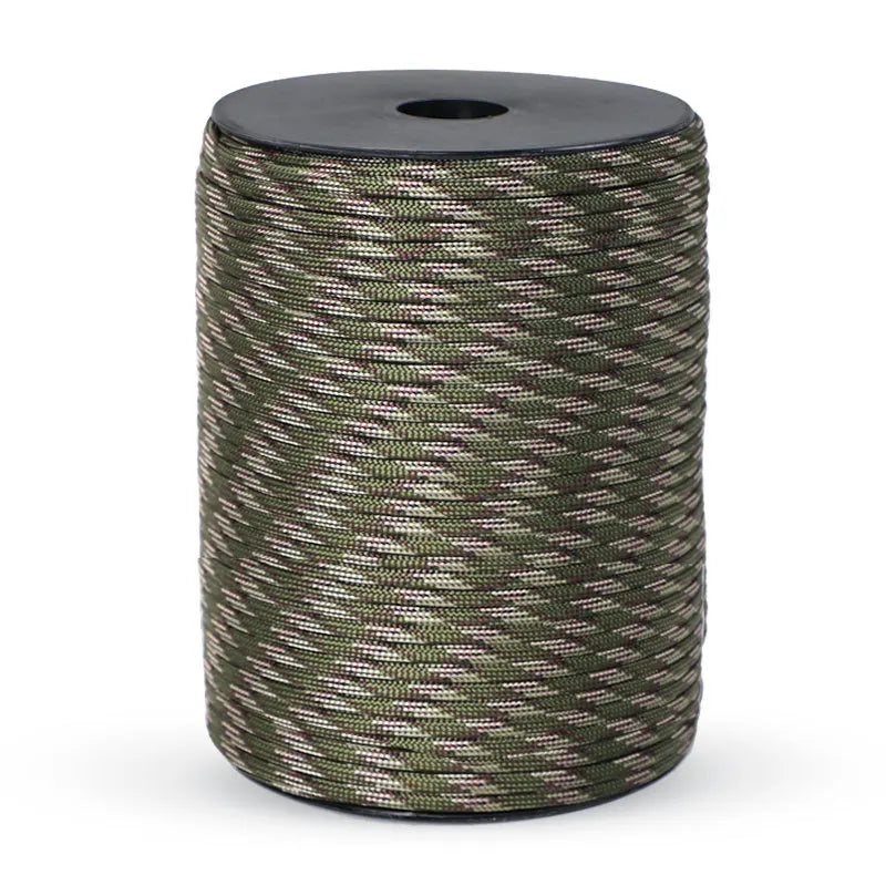 100/50m 550 Military Standard 9-Core Paracord Rope 4mm Outdoor