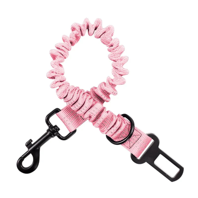 Dog Car Seat Belt Dog Seat Belt Leash Vehicle Belt Adjustable Cushioning Elastic Reflective Safety Rope for Dogs Cat