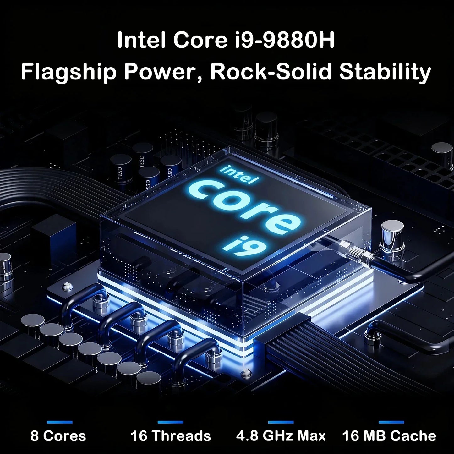 15.6" Full HD Large Screen Laptop Core I9-9880H High Performance 32GB RAM 2TB SSD Windows 11 Daily Computer