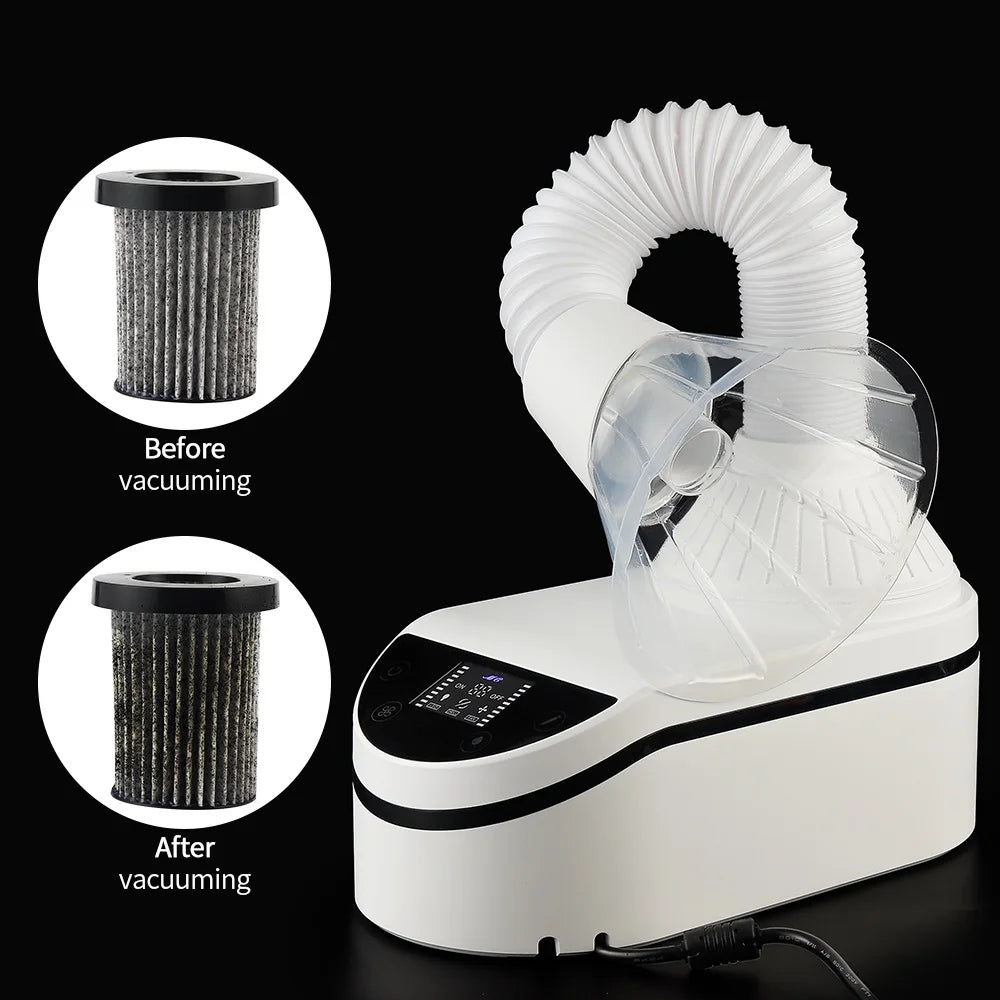 230W Nail Vacuum Cleaner Nail Dust Collector Super Power Brushless Motor Nail Dust Suction Nails Art Salon Device LED Spotlight