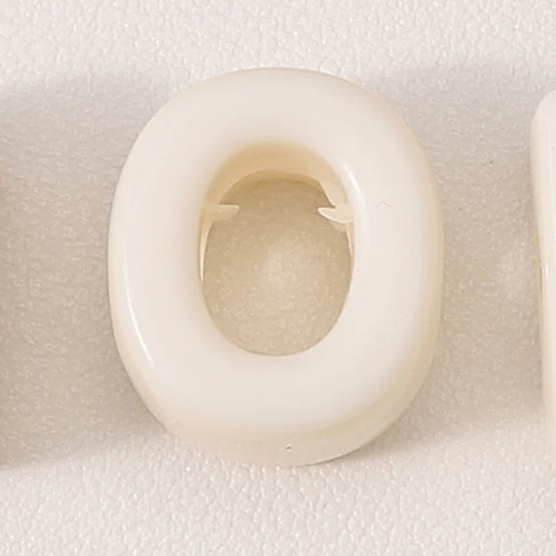 20pcs Beige Acrylic Large Hole Letter Loose Beads DIY Necklace