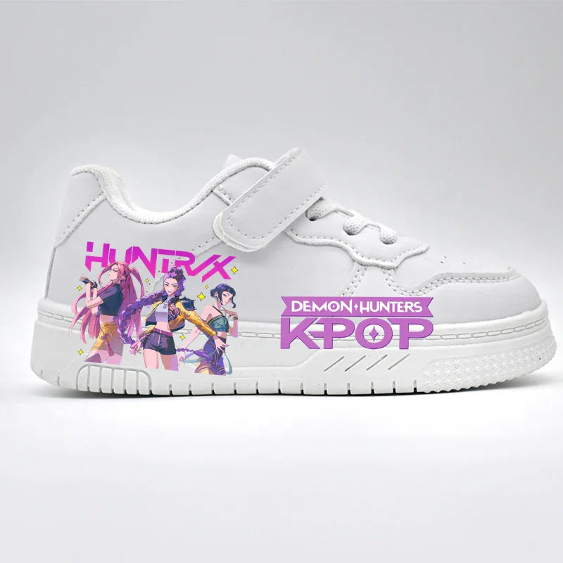 Children's Fashion KPOP Casual Shoes Kids New Design White Sport Shoes Student Boys Girls Anti-slip Outdoor Breathable Sneakers