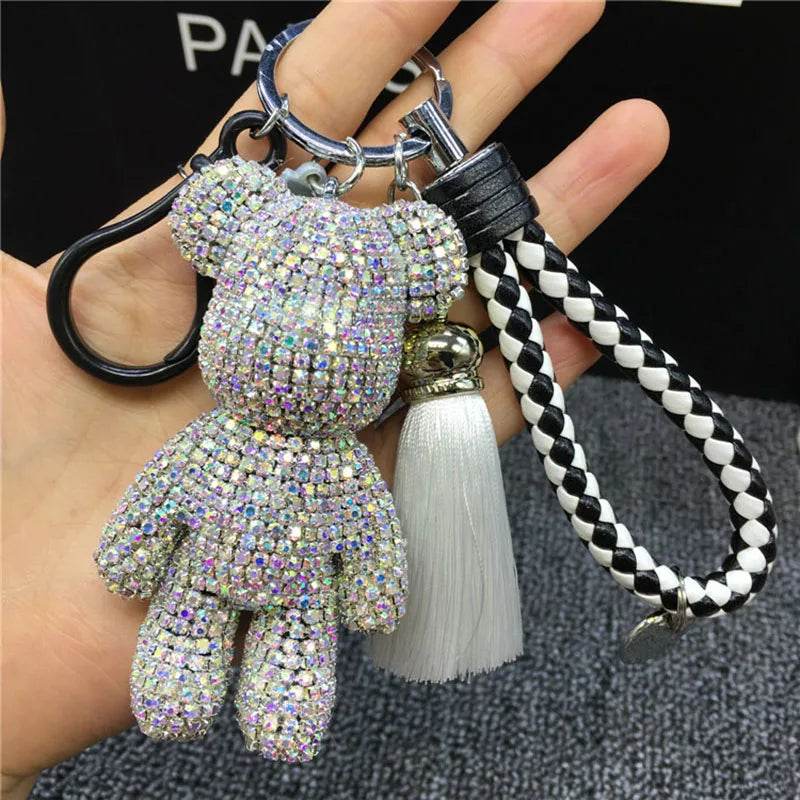 Handmade Rhinestone Gloomy Bear Keychain