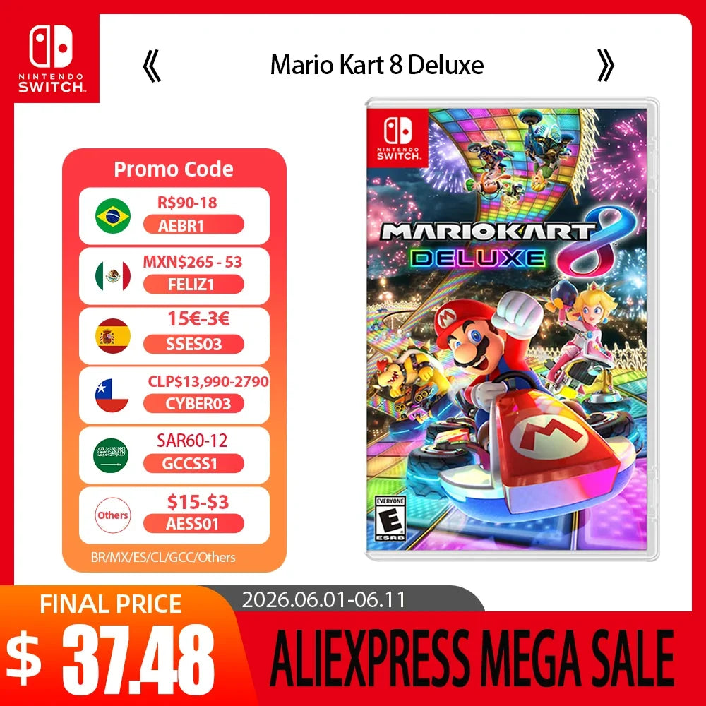 Nintendo Switch Game Deals Mario Kart 8 Deluxe Support 13 Languages TV Tabletop Handheld for Switch OLED Lite Console