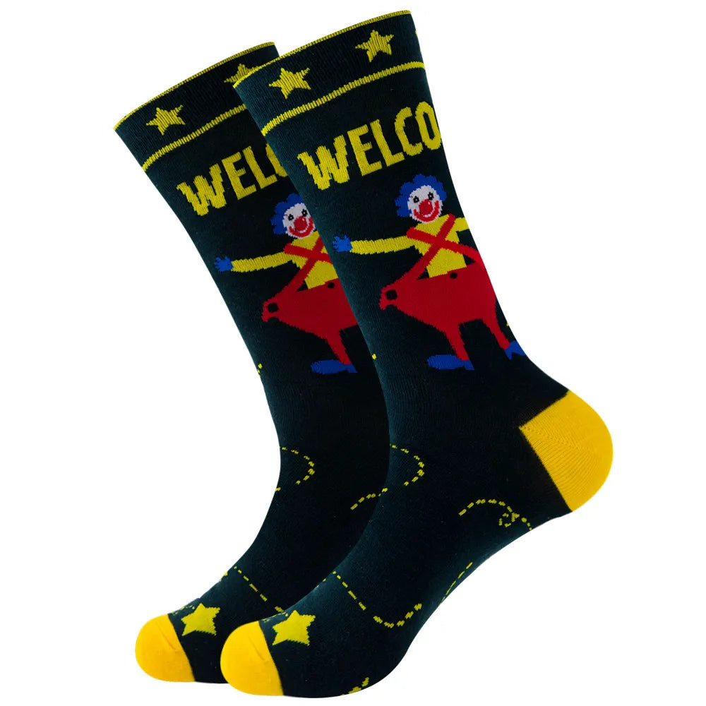 Halloween Fun Print Cartoon Socks