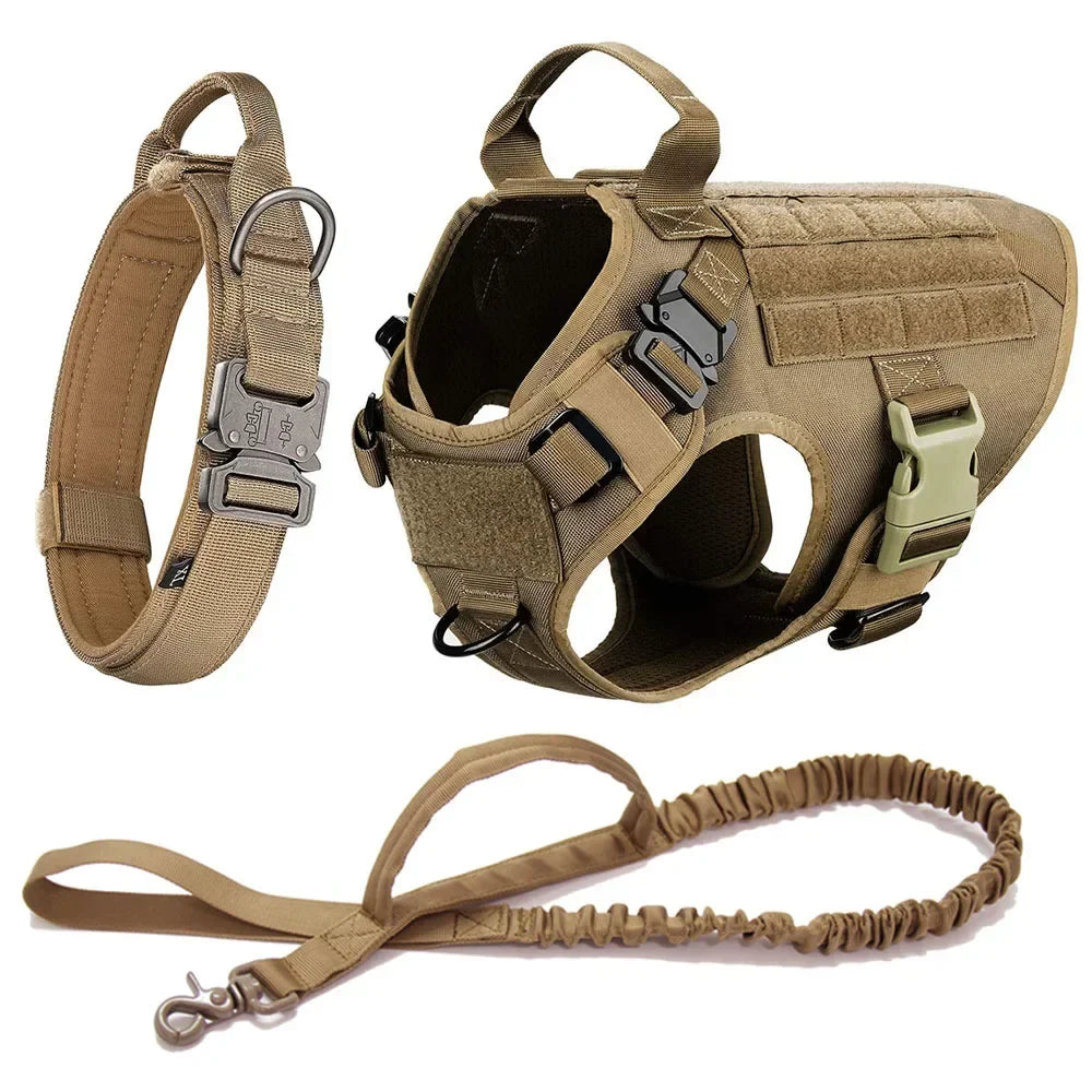 Tactical Vest Pet German Shepherd Golden Retriever Tactical Training Dog Harness and Leash Set For All Breeds Dogs