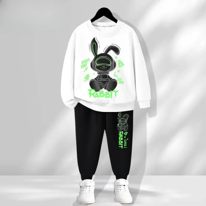 Autumn Baby Boy Clothes, Fashion Printed T-shirts and Pants, 2 Pieces Set.