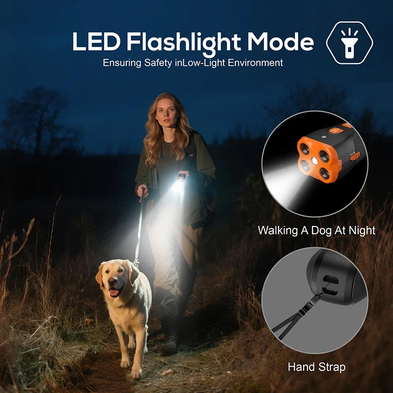 Dog Bark Deterrent Device, 4X Ultrasonic Anti Barking, Training Modes 50FT Range Barks No More Indoors Outdoors Behavior Corre