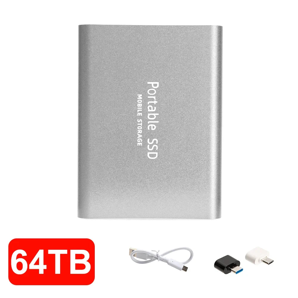 4TB Mini External Solid State Drive Portable SSD 8TB Hard Drive Small Size Quick Read Write Travel Backup Storage