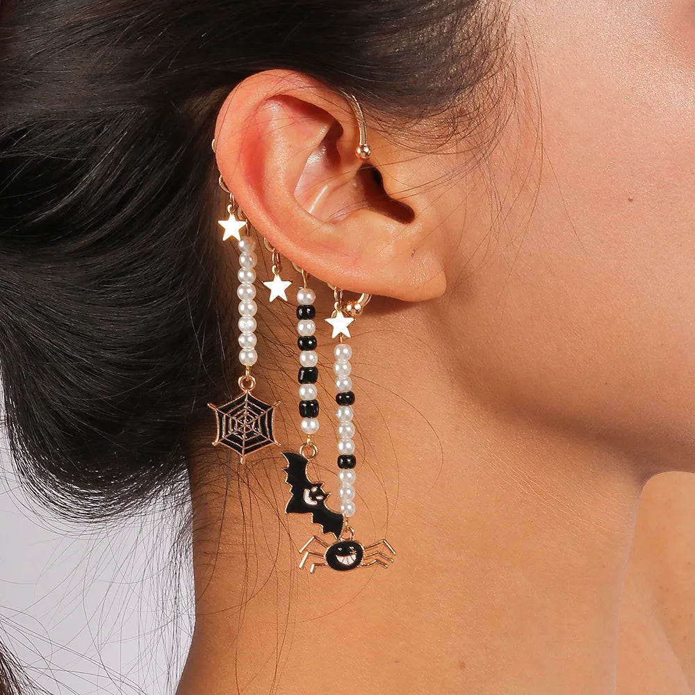 Hot Fashion 1Piece 3D Creepy Black Spider Ear Stud Earrings Hot Selling Unique Punk Earrings For Women Halloween Gifts
