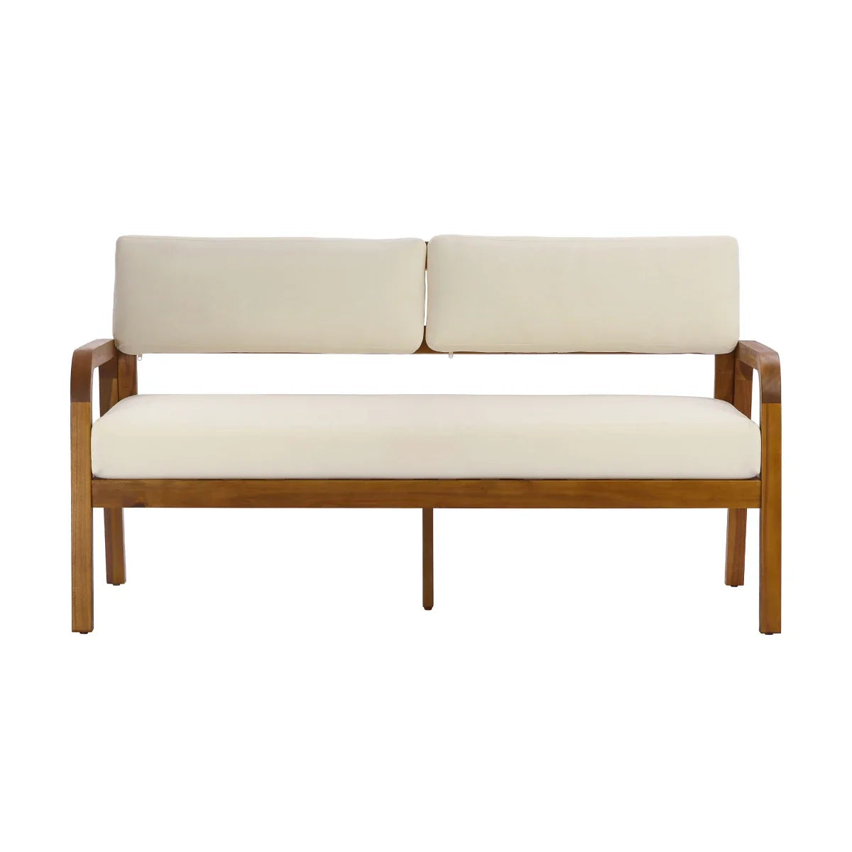Christopher Knight Home ®   2-Pieces Outdoor Sofa Set with Cushions Outdoor Loveseat & Coffee Table Set,Teak