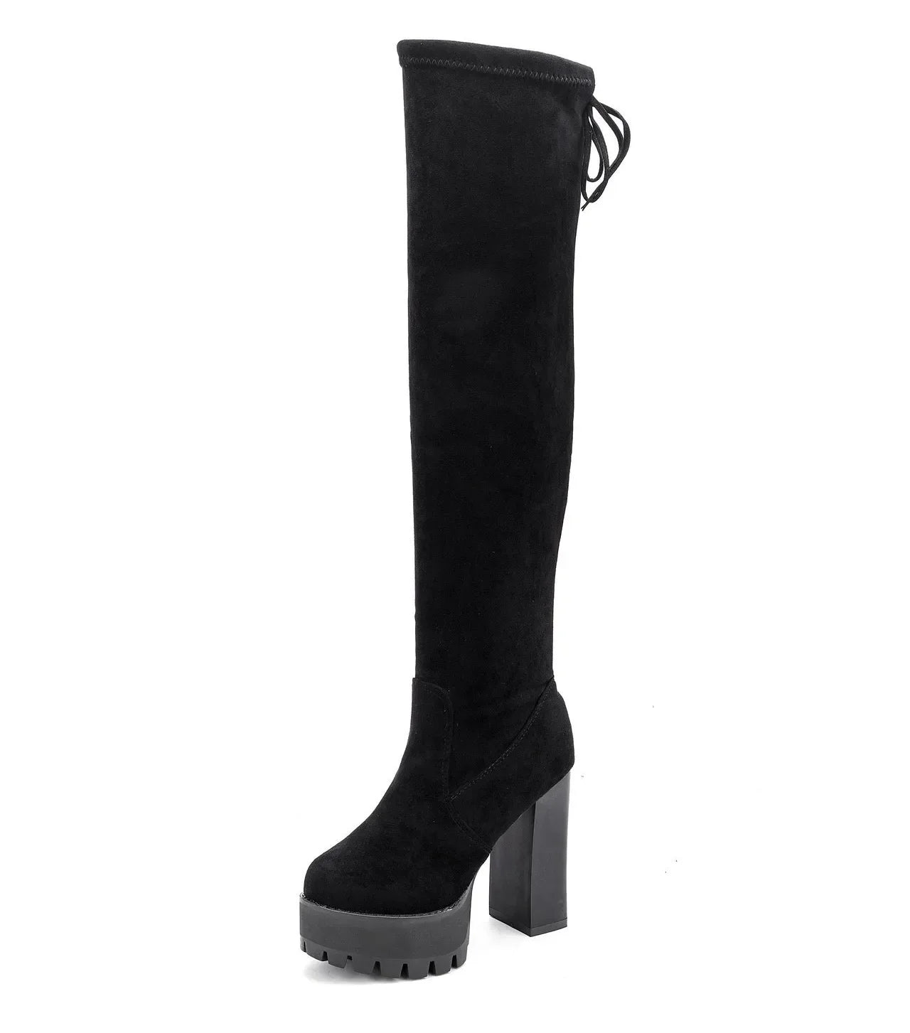 Autumn Winter Women's Leather Over The Knee Long High Heel Platform Snow Thigh Boot for Women 2022 Ladies Shoes Botas De Mujer