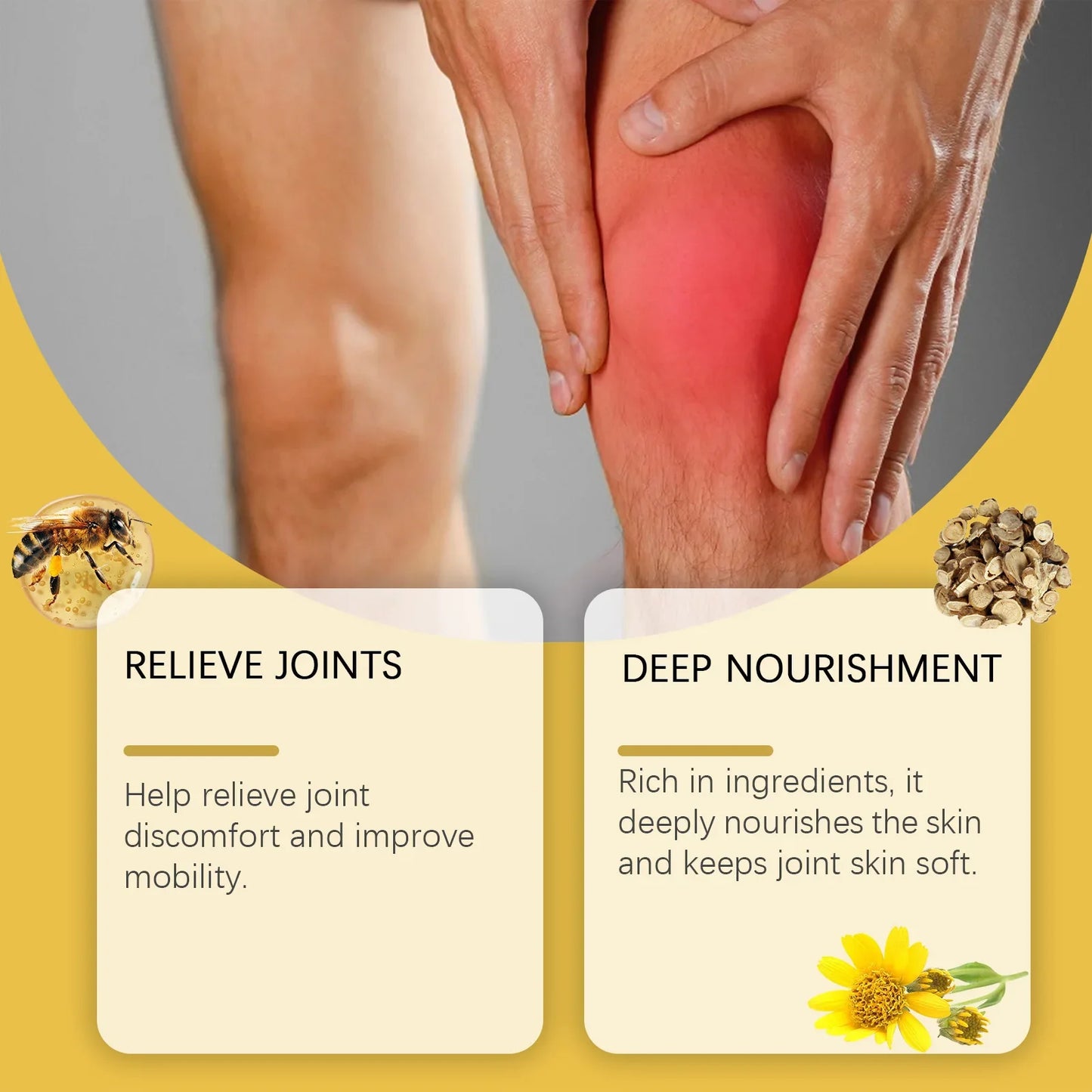 Houkea Bee Venom Joint Bone Care Cream Repair Muscle Hurt Relief Rheumatoid Pain Arthritis Treatment Body Knee Soothing Creams