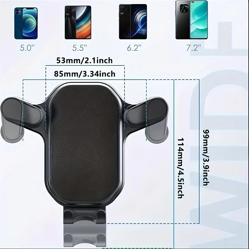 Car Phone Holder Air Vent Clip Mount , GPS Support For 4.7-6.7 Inch Mobile Devices