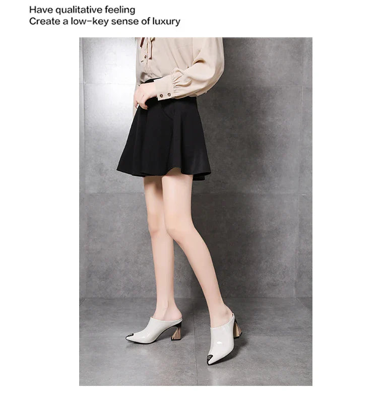 Sandalias Summer 2022 New Women Slipper High Heel Sandal Shoes Ladies High Quality PU Leather Slides Pumps Women