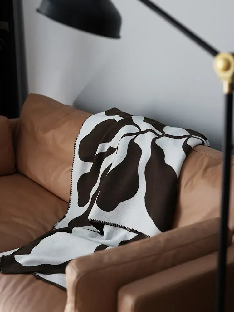 Nordic Knitted Blankets Bohemian Abstract Throw Blanket Sofa Cover Plush Travel Leisure Bed Cover Blanket Boho Bedspread
