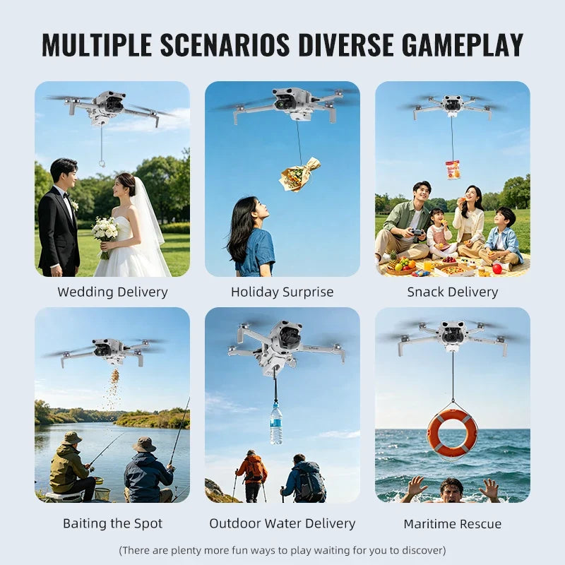 Airdrop System 12KM for DJI Lito 1/X1 Drone Accessories Thrower Payload Dropper Transport Device