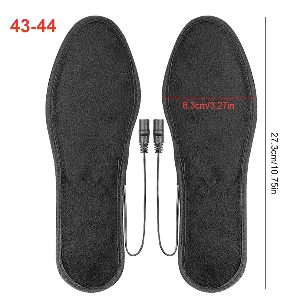 Men Women Electrically Heating Insoles Washable Electric Foot Warming Pad Feet Warmer Sock Mat USB Rechargeable Heated Insoles